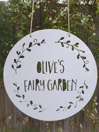 Personalised Fairy Garden Wreath Sign