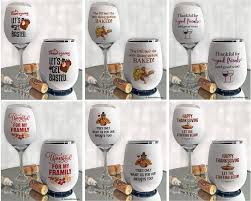 Thanksgiving Insulated Wine Glass