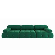 104 In Square Arm 3 Seater Sofa In Green