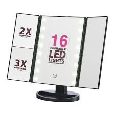Onyx Makeup Mirror 26 Value With Dimmable Led Lights Black Walmart Com