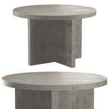 3d Concrete Round Table Valos