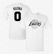 He appropriately outfitted the lakers with black jerseys that featured a snakeskin print as an ode to his black mamba persona. Men S La Lakers Kyle Kuzma Black And White Jersey T Shirt Jaguar Hd Png Download 995x1030 3232200 Pngfind