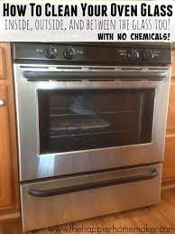 how to clean oven glass clean inside