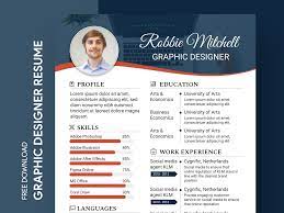 graphic designer resume template uplabs