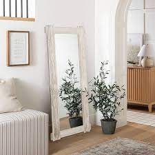 wood framed decorative mirror