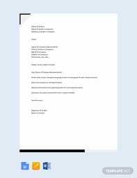 Free Formal Business Letter Template Word Google Docs
