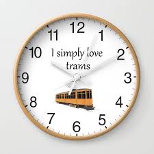 Trams Wall Clock By Norsetech Society6