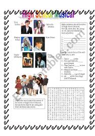 Printable worksheets illustrating music click on the thumbnails to get a larger, printable version. High School Musical Esl Worksheet By Xenia 161