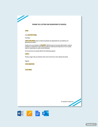 free donation letter template