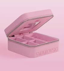 swarovski 2022 pink travel jewelry box