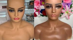 mannequin transformation with makeup