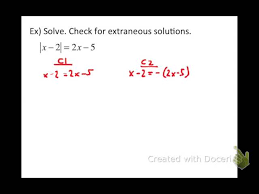 Solving Absolute Value Equations 2