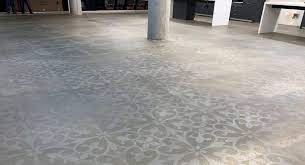 new stenciled concrete floors made to
