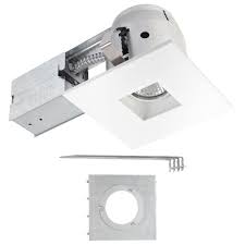 Globe Electric 9105901 White Single Light 4 Inch Led Housing And Swivel Trim Recessed Light Kit For New Construction Ic Rated Lightingdirect Com