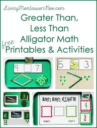 Montessori Monday Greater Than Less Than Alligator Math