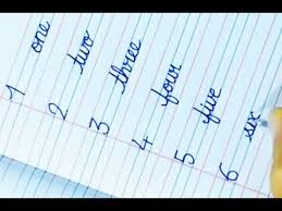 1 To 10 In Cursive Writing Writing Number Names In Cursive Writing