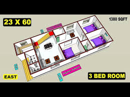 60 House Design Ii 3 Bhk House Plan