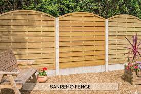 timber concrete garden fencing wooden