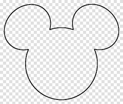 Mouse Hand Mickey Mouse Face Out Line, Heart, Stencil Transparent Png –  Pngset.com