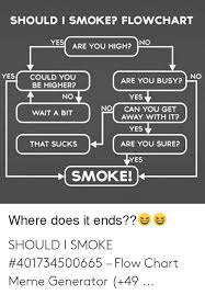 Should I Smoke Flowchart Yes Are You High No Yes Could You