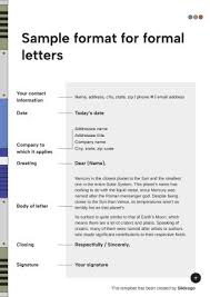 professional letters template for