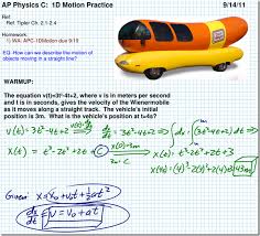 1d Motion Practice Ap Physics C
