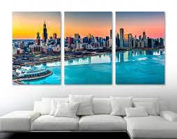 Chicago Skyline Harbor Canvas Print