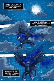 227371 - safe, artist:darkstarchan, princess luna, pony, cloud, cloudy,  comic, female, flying, solo, the fallen moon - Derpibooru