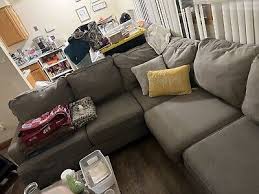 Used Sectional Sofa Couch Gray In Color