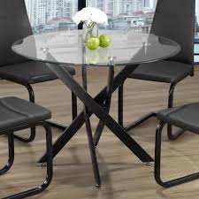Round T3461 Dining Table With Glass Top