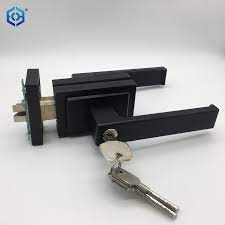 Matt Black Slim Frame Glass Door Lock