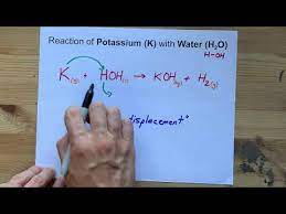 k h2o reaction between potassium