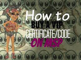 vip certificate code on msp