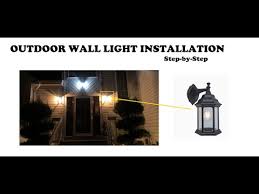 outdoor wall light installation step