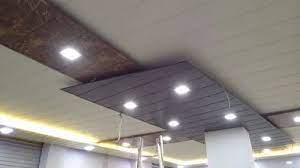 Brown Led Lighting Pvc False Ceiling