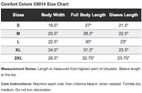 C6014 Size Chart