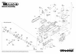 1 16 E Revo 71054 1 Chassis Assembly Exploded View