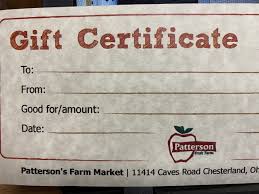 patterson fruit farm gift certificate