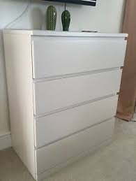 Ikea Malm White Chest Of 4 Drawers 80cm