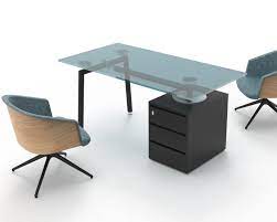 Luxury Home Office Glass Desks Small