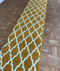 gold carpet runner trellis design mat