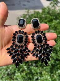 crystal rhinestone dangle earrings