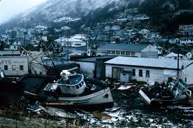 The 8.2 magnitude earthquake, which also sparked fears of a possible tsunami, hit at 10:15 p.m. The Great Alaska Earthquake 50 Years Ago History