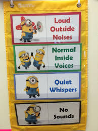 Minion Theme Classroom Noise Level Chart