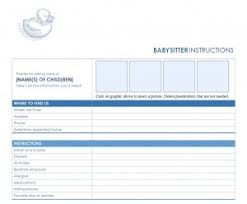 Babysitter Checklist Babysitting Checklist