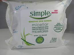 simple micellar makeup remover wipes