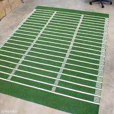 make a football field rug chica and jo