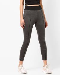 Mid Rise Leggings With Contrast Taping