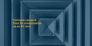 what causes condensation on an ac vent