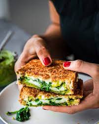 vegan green dess grilled cheese